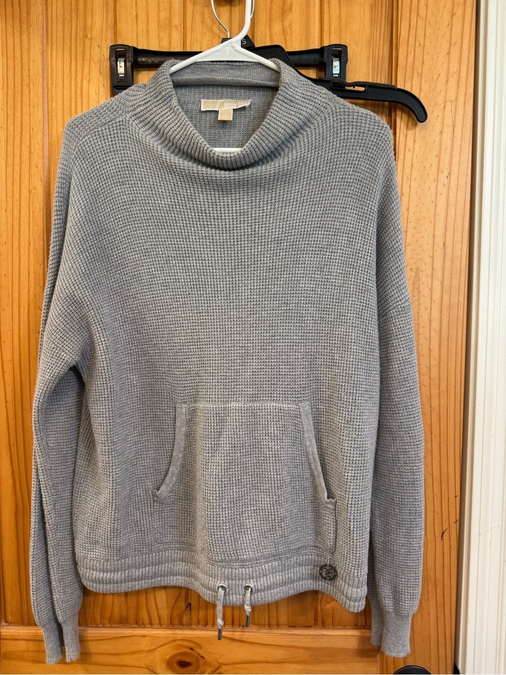Michael Kors Light Gray Knit Turtleneck Sweater